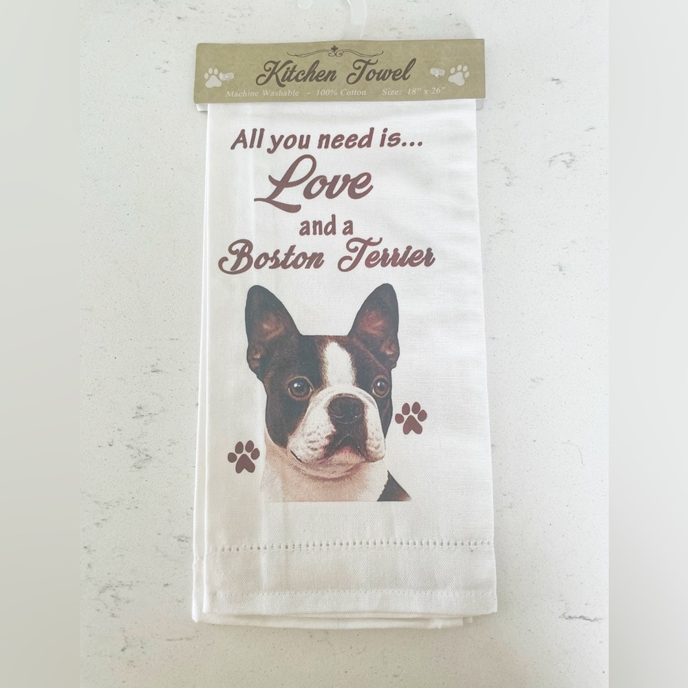 🔴 3 for $15 All You Need Is Love and a Chihuahua Dog Tea Towel NWT